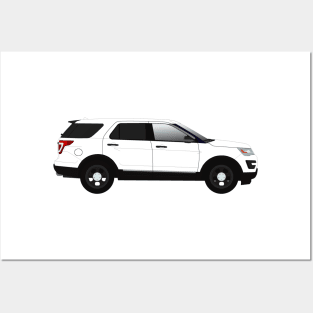 White Explorer SUV Posters and Art